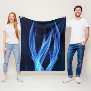 Manta Polar Rizos Orgánicos Azul Eléctrico