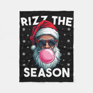 Manta Polar Rizz The Season Funny Navidades Rizzmas Guay Santa
