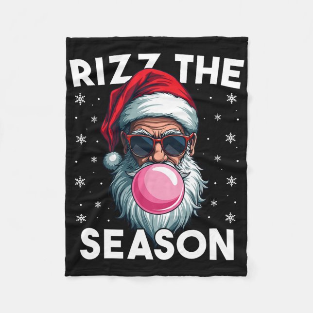 Manta Polar Rizz The Season Funny Navidades Rizzmas Guay Santa (Anverso)