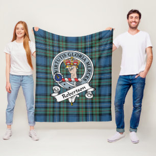 Manta Polar Robertson Caza Antigua Placa del Clan Tartán a Cua