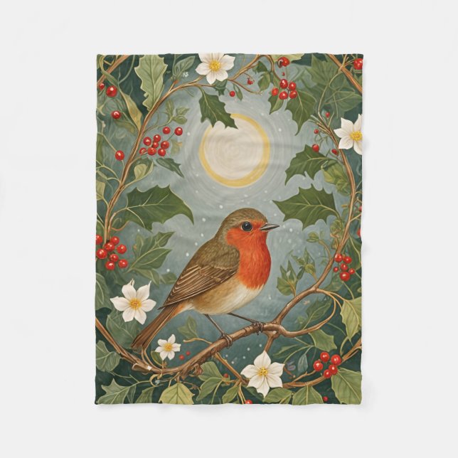 Manta Polar Robin y Holly festivos (Anverso)