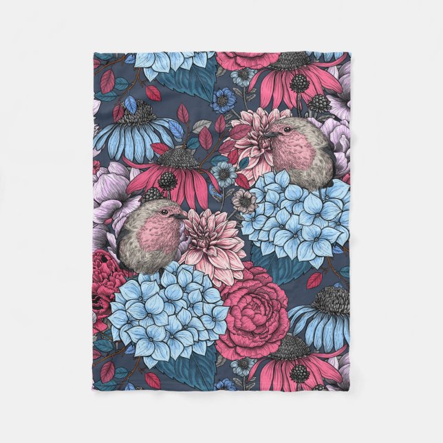 Manta Polar Robins en el jardín 3 (Anverso)