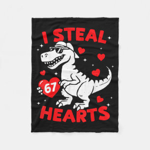 Manta Polar Robo 67 Dinosaurio del Corazón para Chicos Chicas 