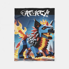 Manta Polar Robo-Block Pup Fleece Blanket
