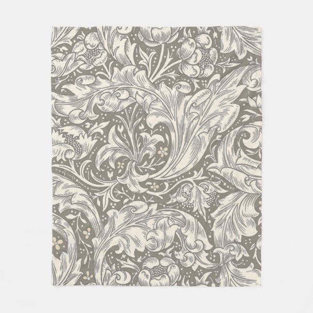 Manta Polar Robot floral botón de William Morris Bachelor (Anverso)