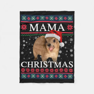 Manta Polar Roca Hyrax Mamá Navidad Feo Estilo 