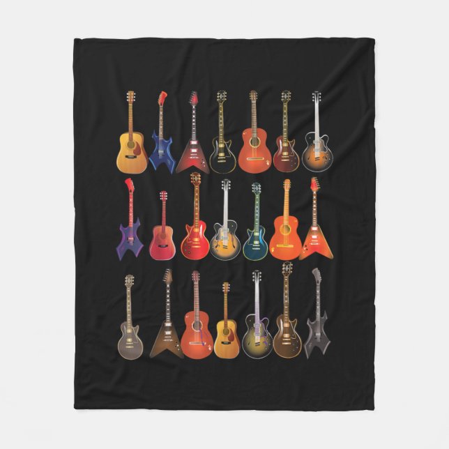 Manta Polar Rock De Guitarra Y Roll Instrumentos Musicales Reg (Anverso)