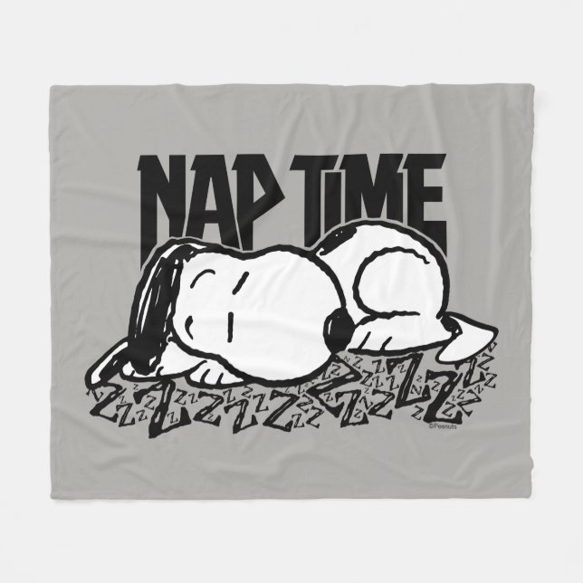 Manta Polar Rock Tees | Tiempo de Nap Snoopy (Frente (Horizontal))