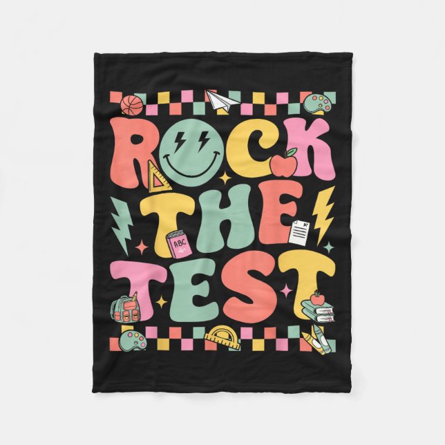 Manta Polar Rock The Test Testing Day Retro Motivational Teach (Anverso)