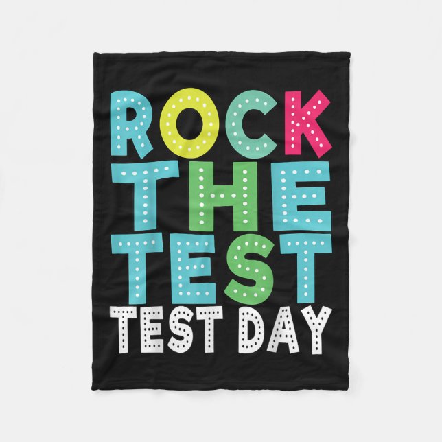 Manta Polar Rock The Test Testing Day Staar Motivational Teach (Anverso)