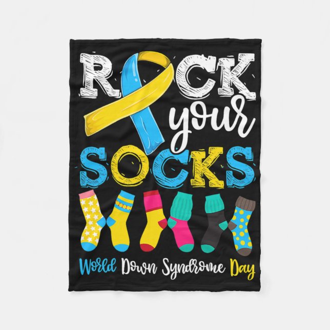 Manta Polar Rock Your Socdown Syndrome Awareness Niños G (Anverso)