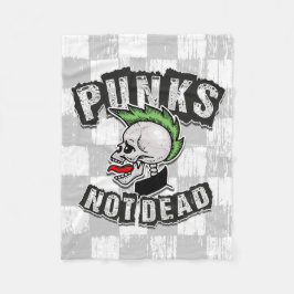 Manta Polar Rockero de Punk Mohawk sin cráneo muerto