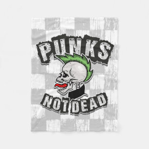 Manta Polar Rockero de Punk Mohawk sin cráneo muerto