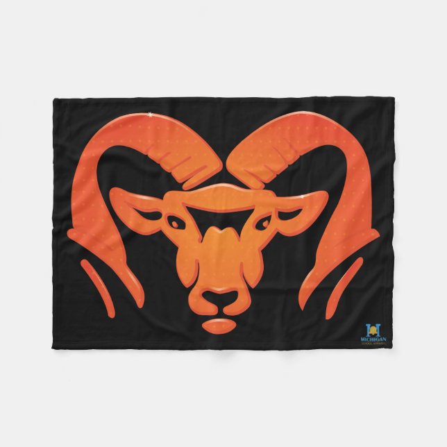 Manta Polar Rockford Rams #4 Fleece Blanket (Frente (Horizontal))