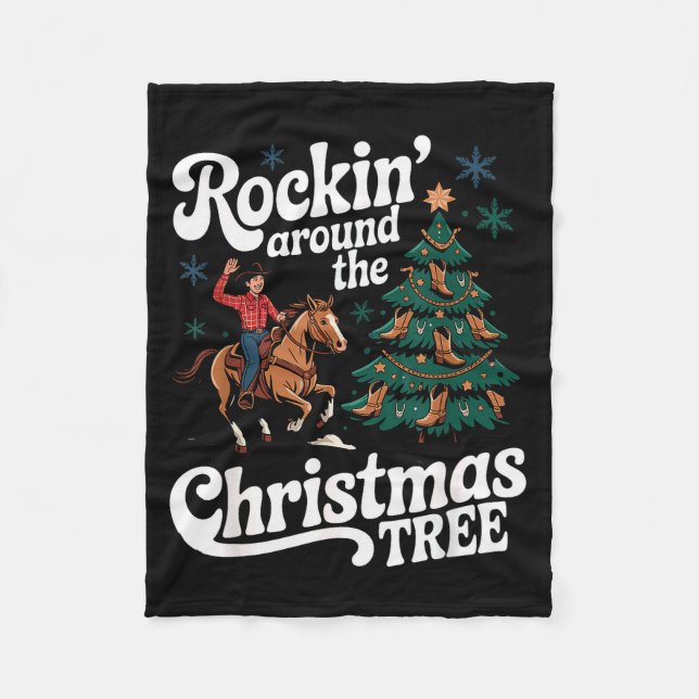 Manta Polar Rockin’ Around The Cowboy Christmas Tree Western X (Anverso)