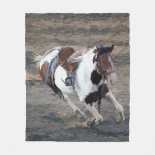 Manta Polar Rodeo Bucking Pinto Bronco