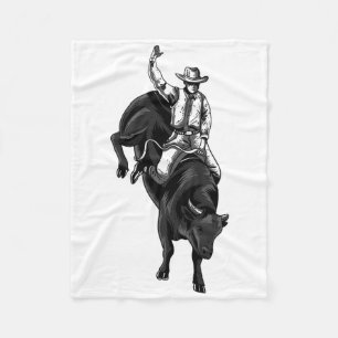 Manta Polar Rodeo Bull Rider Para Vaqueros Caballos De Caballo