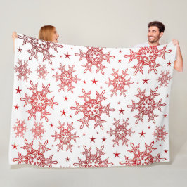 Manta Polar rojo, blanco, brillante, estrella, tela, adorno, m