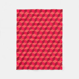 Manta Polar Rojo cubicado