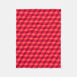 Manta Polar Rojo cubicado