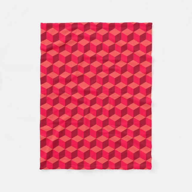 Manta Polar Rojo cubicado (Anverso)