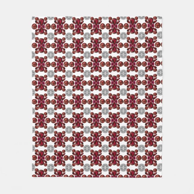 Manta Polar Rojo de arte Gemstone de rubí y diamantes (Anverso)