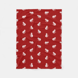 Manta Polar Rojo del diseño del arte de las ranas del modelo