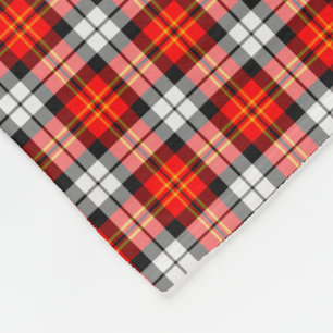 Manta Polar Rojo escarlata, negro y blanco trenzado deportivo