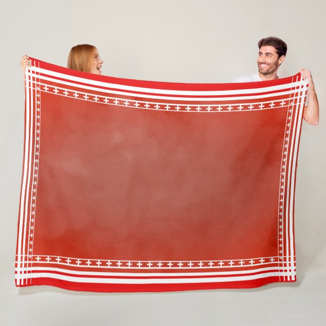 Manta Polar Rojo Inspirado en Danés (In situ)