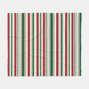 Manta Polar Rojo moderno, verde suave, verde oscuro, franjas b