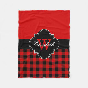 Manta Polar Rojo Negro Búfalo Cuadro Leñador CB 1IQIRN