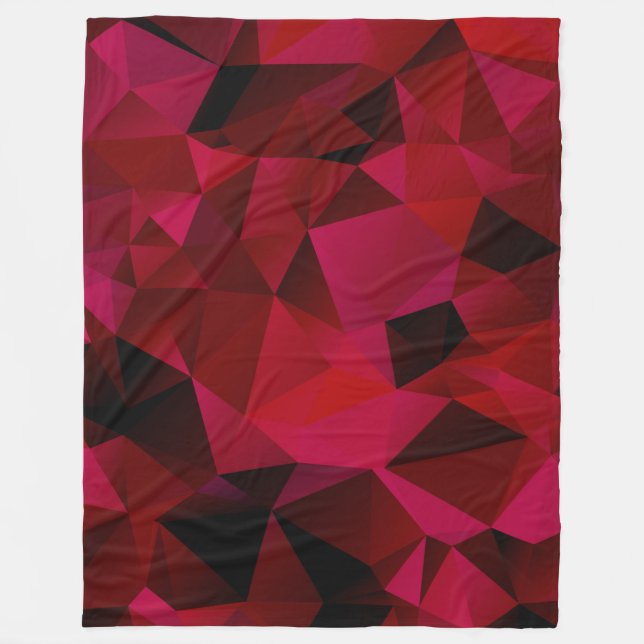 Manta Polar Rojo negro, poligonal (Anverso)