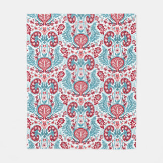 Manta Polar Rojo y trullo del damasco del riñón