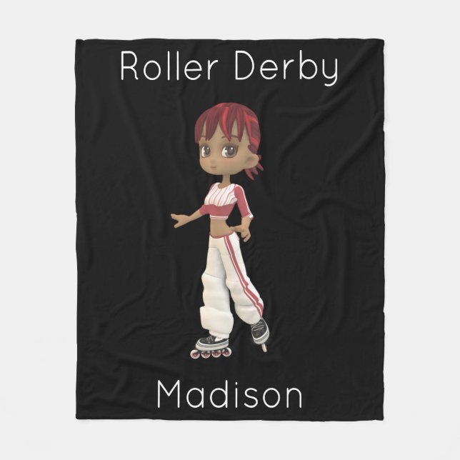 Manta Polar Roller Derby Fleece Blanket Personalizado (Anverso)