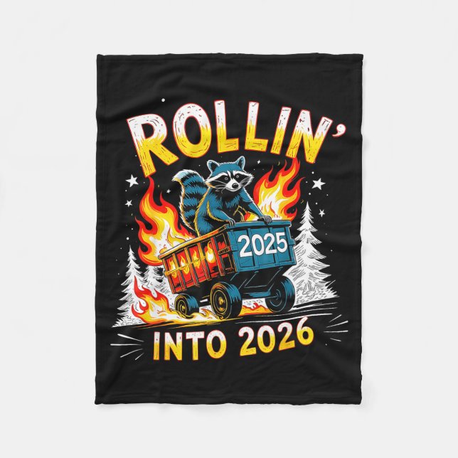 Manta Polar Rollin Into 2026 Funny Raccoon New Year Meme  (Anverso)