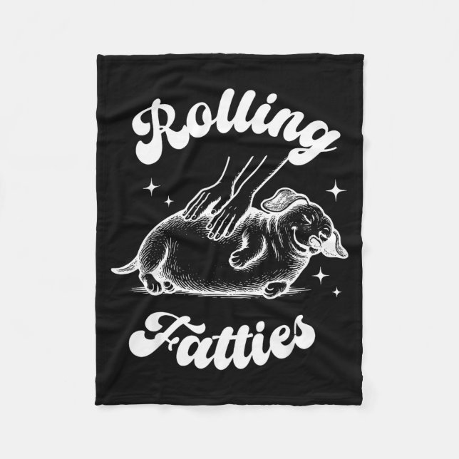 Manta Polar Rolling Fatties Dog Dachshund Weed Wiener Dog Love (Anverso)