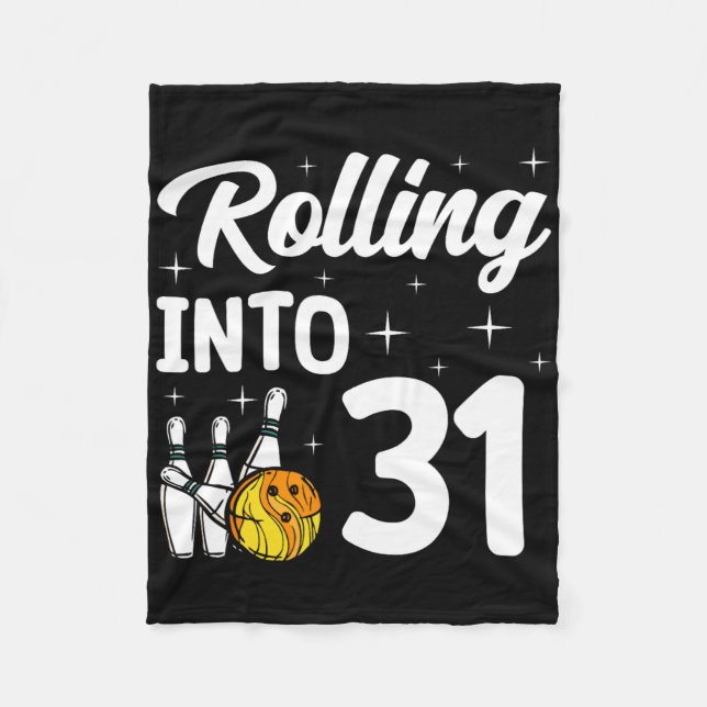 Manta Polar Rolling Into 31 Bowling 31 cumpleaños (Anverso)