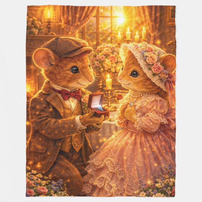 Manta Polar Romantic Proposal Couple Gift Engagement Love (Anverso)