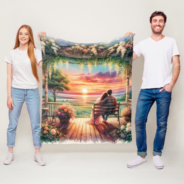 Manta Polar Romantic Sunset Porch View Illustration (In situ)