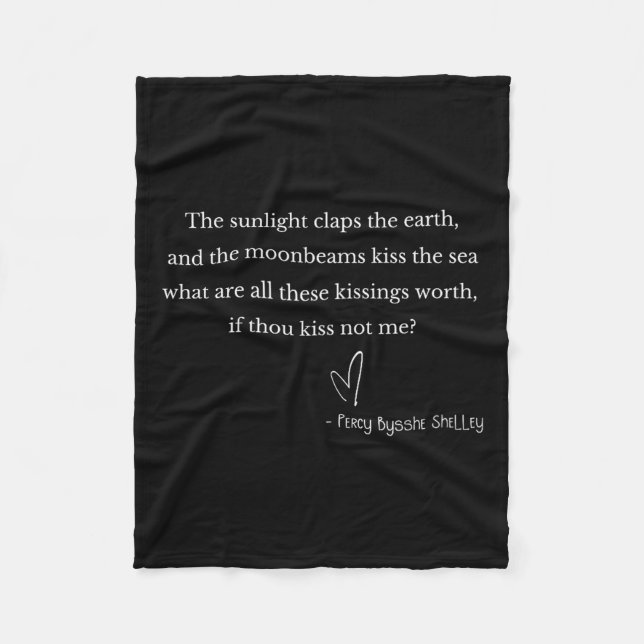 Manta Polar Romantic Valentine's Percy Bysshe Shelley Quote Et (Anverso)