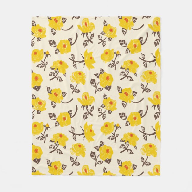 Manta Polar Romántico Rosa Jardín Fleece Blanket (Anverso)