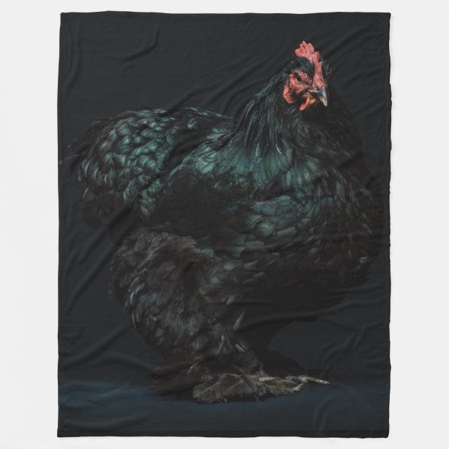 MANTA POLAR ROOSTER NEGRO (Anverso)