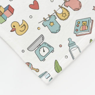 Manta Polar Ropa de cama de nursery de bebé con patrón continu
