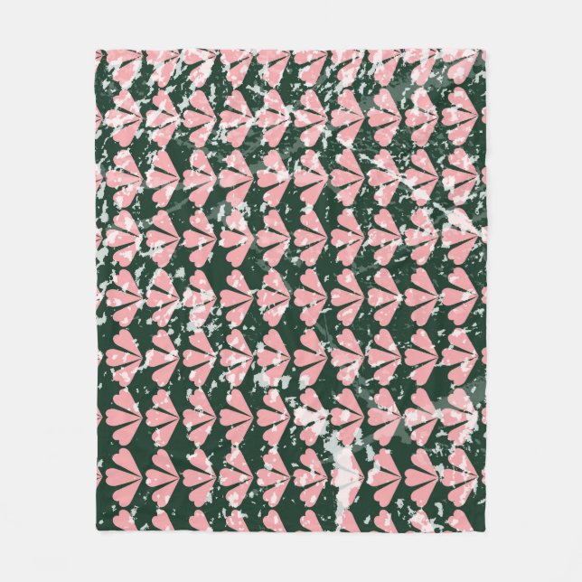 Manta Polar Ropa de corazones y flores. (Anverso)