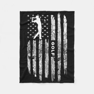 Manta Polar Ropa de golf con bandera americana - Golf vintage 