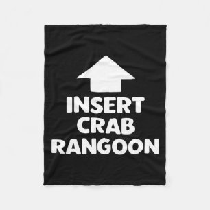 Manta Polar Ropa divertida de Rangoon de cangrejo _ Foodie div