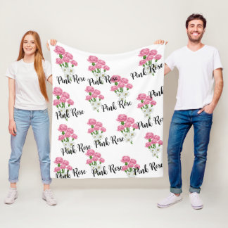 Manta Polar Ropa floral de rosa natural