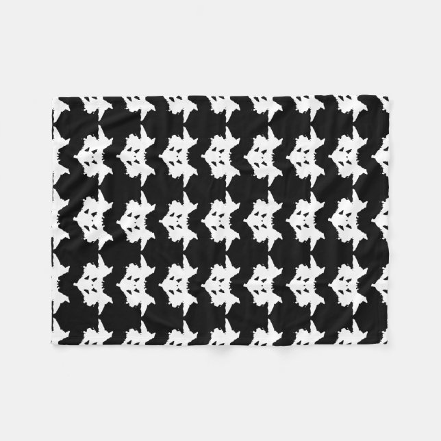 Manta Polar Rorschach Inkblot (Frente (Horizontal))