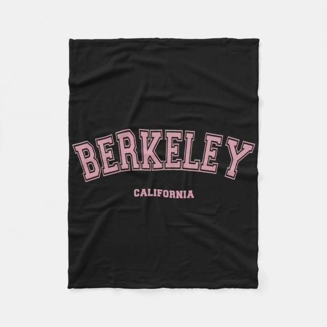 Manta Polar Rosa Berkeley California Ca Estilo Varsity En Berk (Anverso)