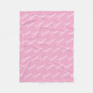 Manta Polar Rosa Bubblegum Nombre Personalizado de Niños Repet